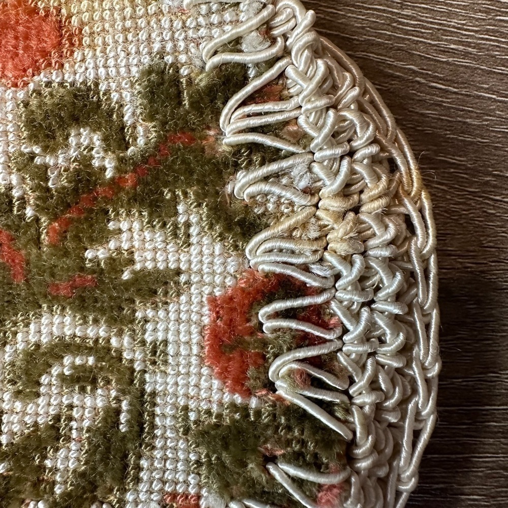 VINTAGE Mister Simon Ernest Floral Tapestry Clasp Purse Made in ITALY 40s 50s - Picture 3 of 15